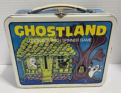 Vintage Lunch Box Ghostland Spinner Game Tin Metal 1977 